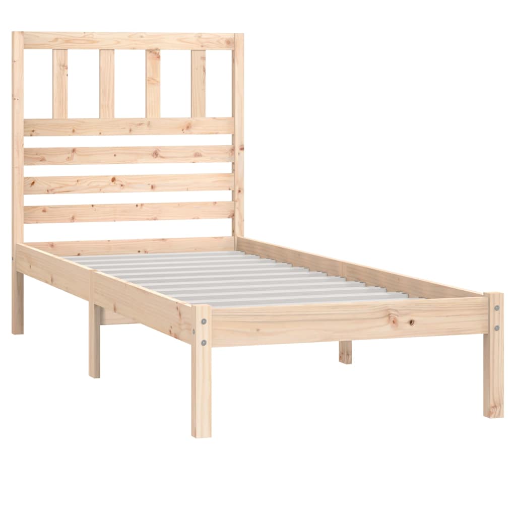 Vidaxl bedframe massief grenenhout 75x190 cm
