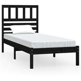Vidaxl bedframe massief grenenhout zwart 75x190 cm