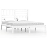 Vidaxl bedframe massief grenenhout wit 140x190 cm