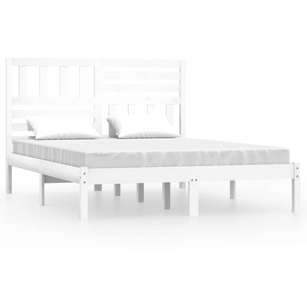Vidaxl bedframe massief grenenhout wit 120x200 cm
