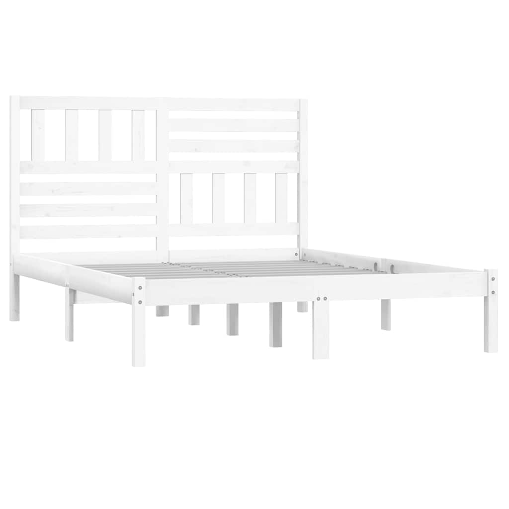 Vidaxl bedframe massief grenenhout wit 120x200 cm