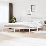 Vidaxl bedframe zonder matras massief grenenhout wit 180x200 cm
