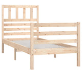 Vidaxl bedframe massief hout 75x190 cm