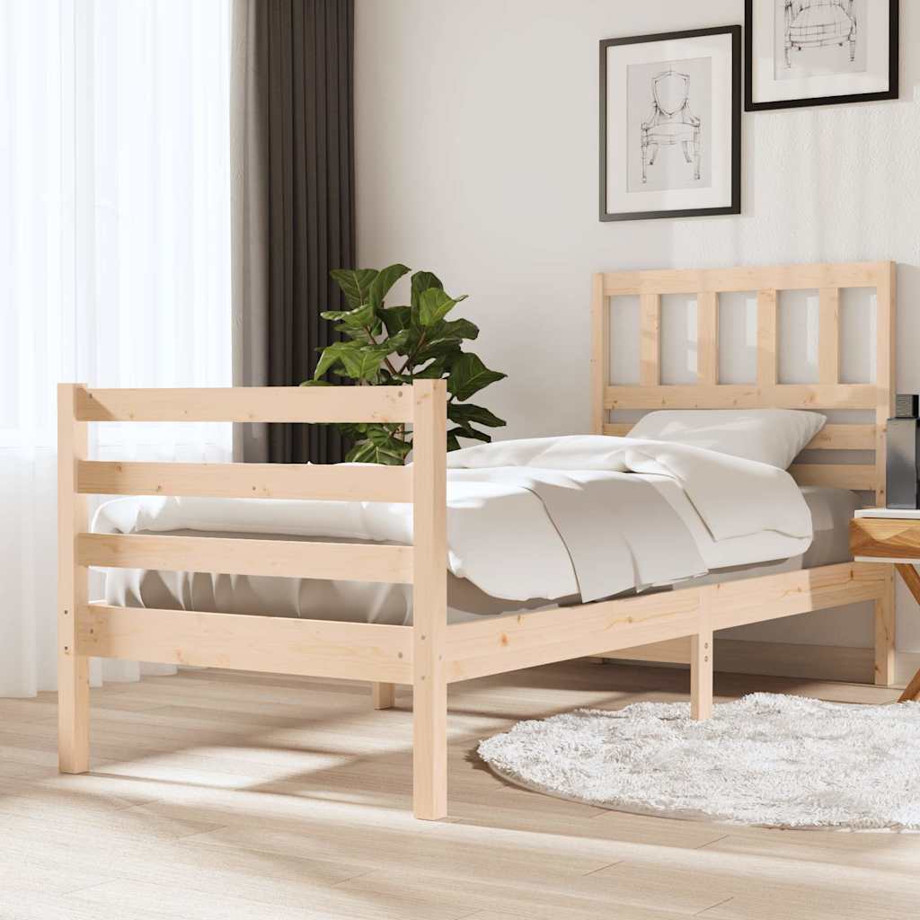 Vidaxl bedframe massief hout 90x200 cm