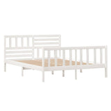 Vidaxl bedframe massief hout wit 120x190 cm