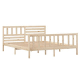 Vidaxl bedframe massief hout 135x190 cm