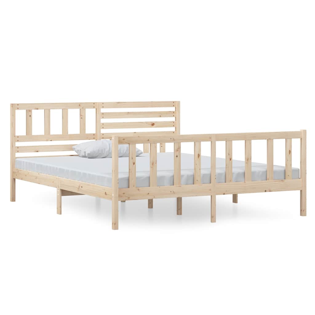 Vidaxl bedframe massief hout 140x190 cm