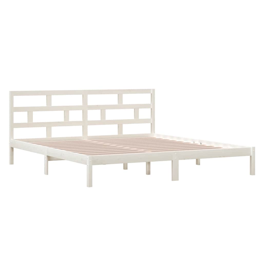 Vidaxl bedframe massief grenenhout wit 140x190 cm