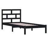 Vidaxl bedframe massief grenenhout zwart 100x200 cm