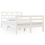 Vidaxl bedframe massief hout wit 120x190 cm