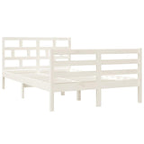 Vidaxl bedframe massief hout wit 120x190 cm