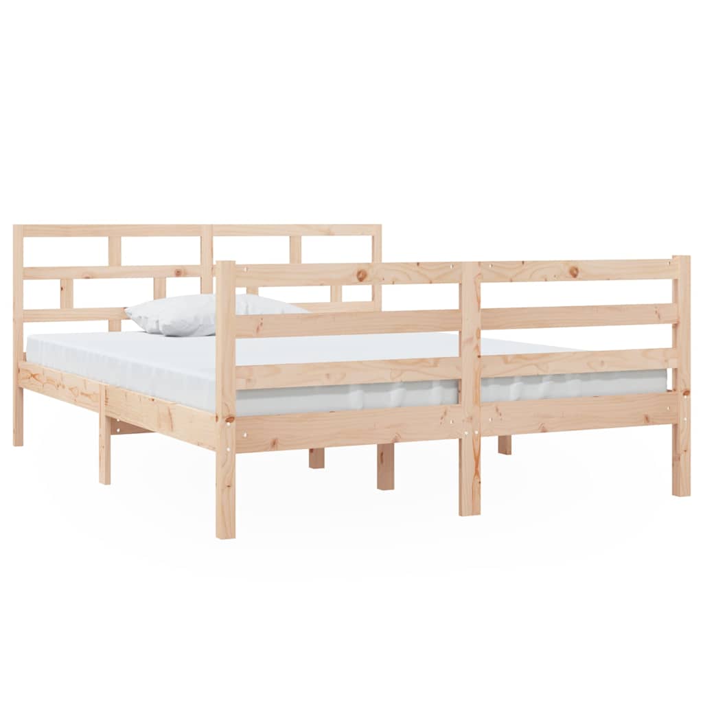 Vidaxl bedframe massief grenenhout 140x190 cm