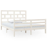 Vidaxl bedframe massief grenenhout wit 160x200 cm