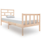 Vidaxl bedframe massief grenenhout zwart 75x190 cm