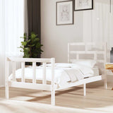 Vidaxl bedframe massief grenenhout wit 90x190 cm