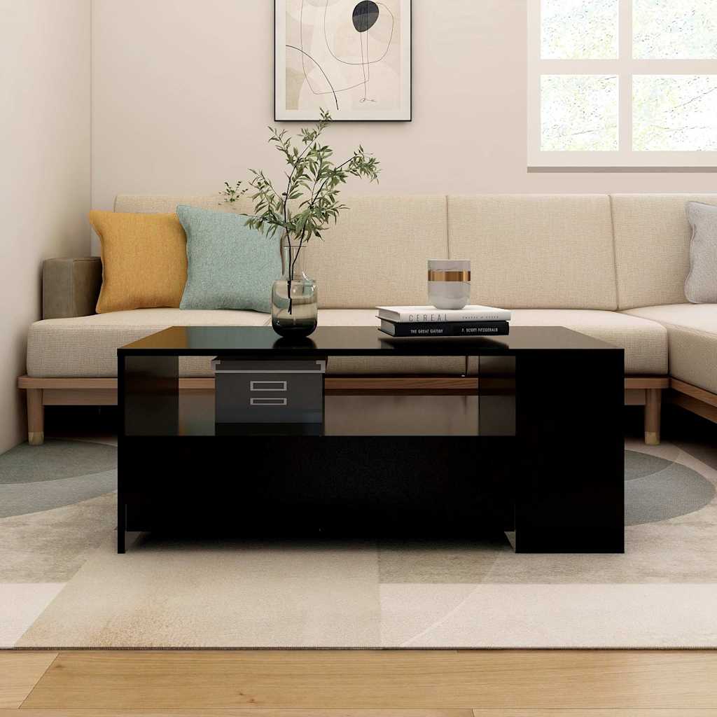 Vidaxl salontafel 102x50x45 cm bewerkt hout zwart