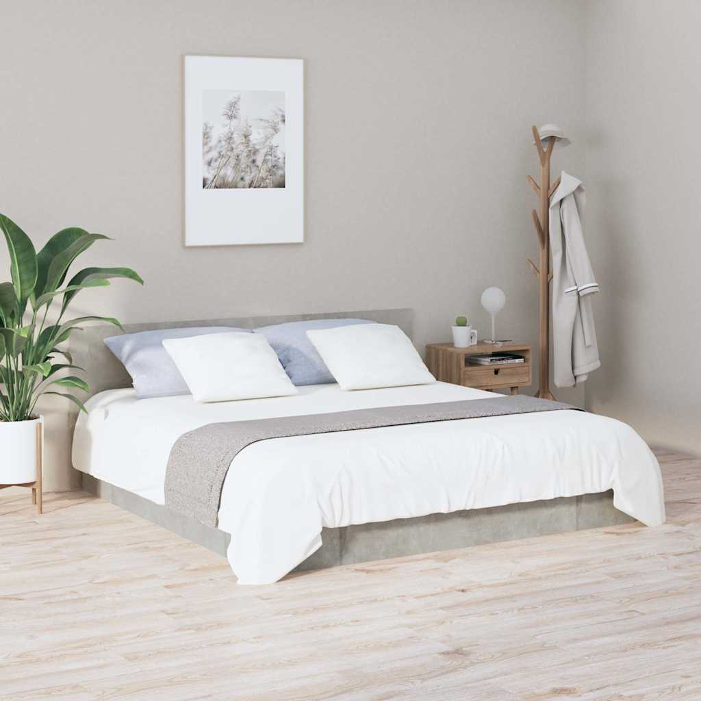 Vidaxl hoofdbord 200x1,5x80 cm bewerkt hout betongrijs