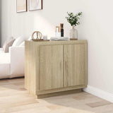 Vidaxl dressoir 80x40x75 cm bewerkt hout sonoma eikenkleurig