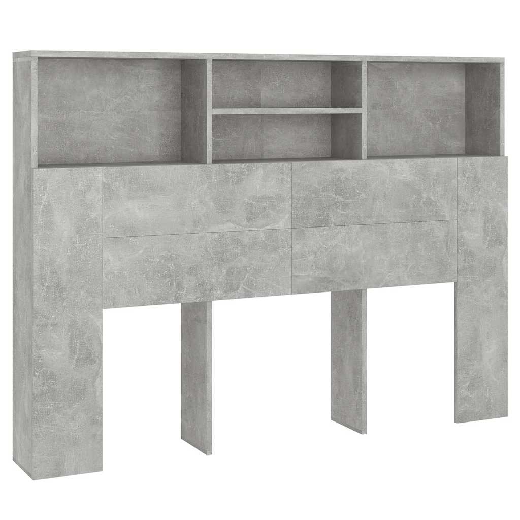 Vidaxl hoofdbordkast 140x19x103,5 cm betongrijs