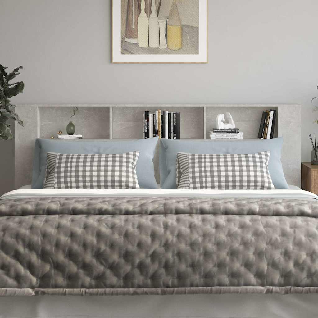 Vidaxl hoofdbordkast 220x18,5x104,5 cm betongrijs