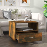 Vidaxl salontafel 55x55x40 cm bewerkt hout gerookt eikenkleurig