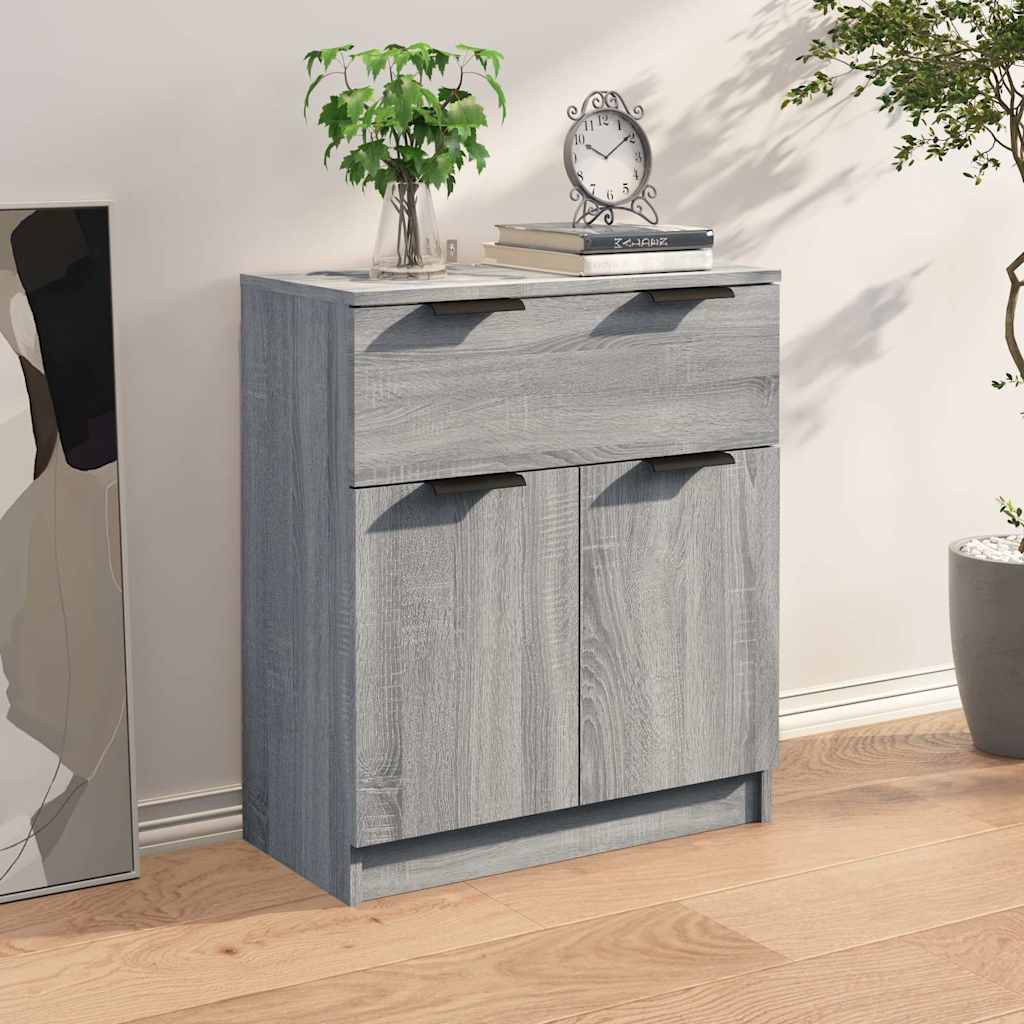 Vidaxl dressoir 60x30x70 cm bewerkt hout grijs sonoma eiken