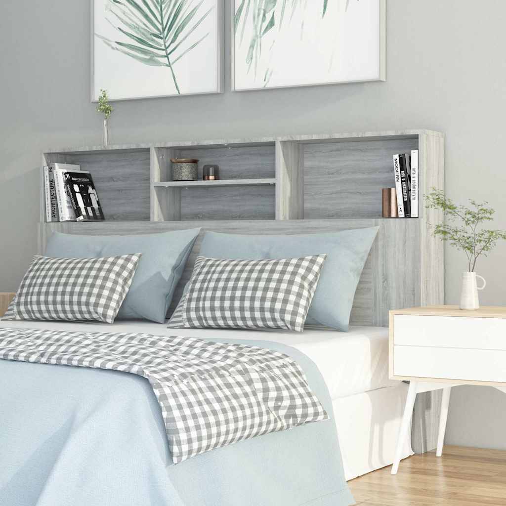 Vidaxl hoofdbordkast 160x19x103,5 cm grijs sonoma eikenkleurig