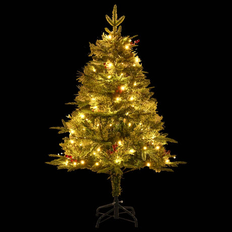 Vidaxl juletræ med LED og fyrretræer 120 cm PVC og PE Green