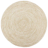 Vidaxl Rug Handmade 180 cm jute hvid og brun