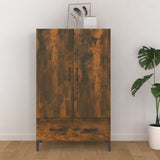 Vidaxl hoge kast 70x31x115 cm bewerkt hout gerookt eikenkleurig