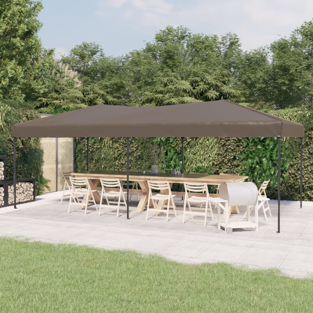 Vidaxl Parttent sammenfoldelig 3x6 m taupe
