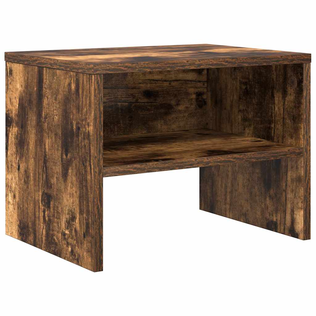 Vidaxl nachtkastje 40x30x30 cm bewerkt hout gerookt eikenkleurig