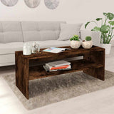 Vidaxl salontafel 100x40x40 cm bewerkt hout gerookt eikenkleurig