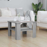 Vidaxl salontafel 60x60x42 cm bewerkt hout grijs sonoma eiken