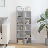 Vidaxl cd-kasten 2st 21x16x93,5cm bewerkt hout grijs sonoma eikenkleur