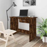 Vidaxl bureau 100x50x76 cm bewerkt hout gerookt eikenkleurig