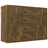 Vidaxl dressoir 88x30x65 cm bewerkt hout gerookt eikenkleurig