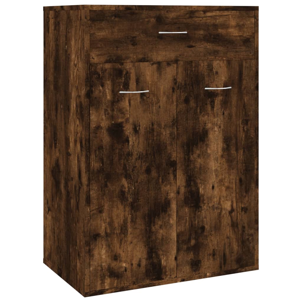 Vidaxl Shoe Cabinet 60x35x84 cm Property Wood Smoked Oak Farvet