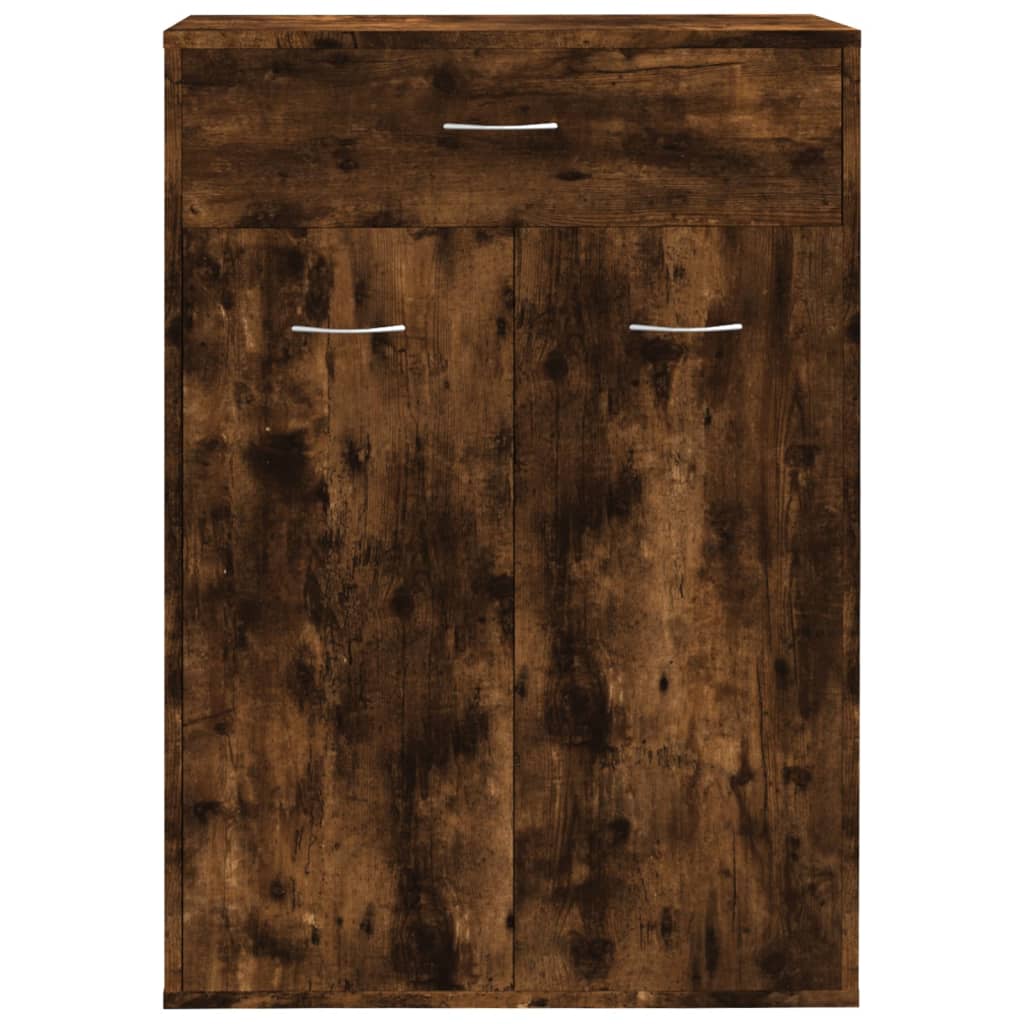 Vidaxl Shoe Cabinet 60x35x84 cm Property Wood Smoked Oak Farvet