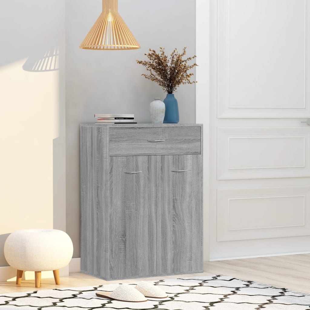 Vidaxl Shoe Cabinet 60x35x84 cm Property Wood Grey Sonoma