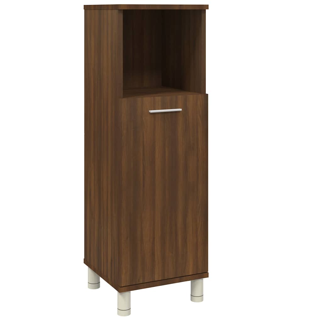 Vidaxl badkamerkast 30x30x95 cm bewerkt hout bruin eikenkleur