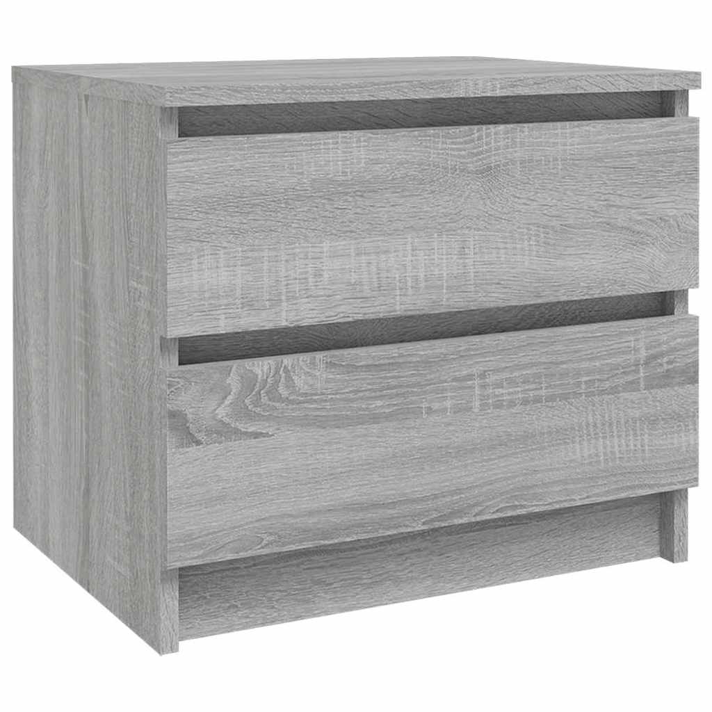 Vidaxl nachtkastje 50x39x43,5 cm bewerkt hout grijs sonoma eikenkleur