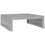 Vidaxl salontafel 100x100x35 cm bewerkt hout grijs sonoma eikenkleurig