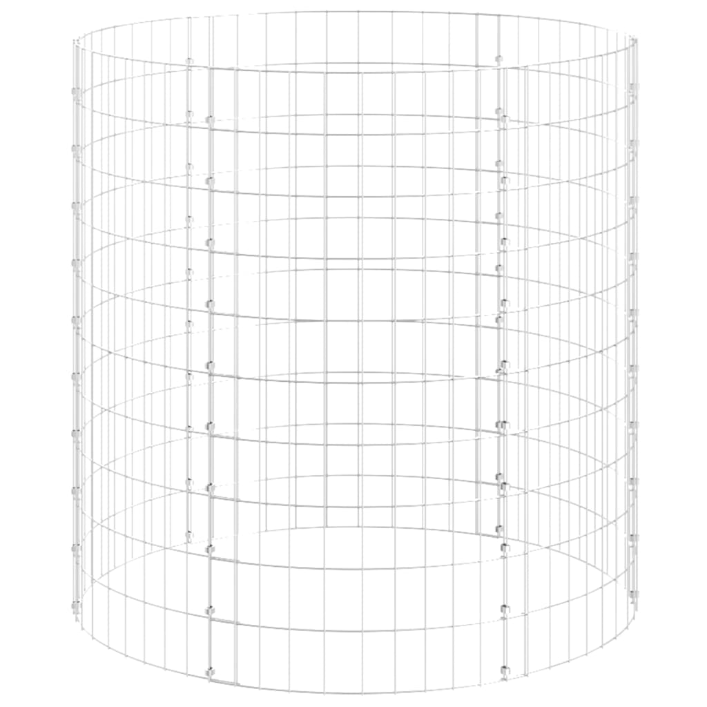 Vidaxx gabionstolpe rund ø100x100 cm galvaniseret stål