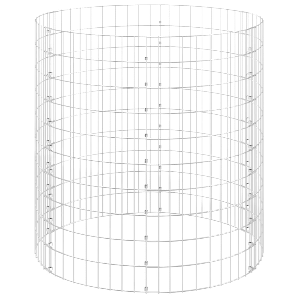 Vidaxx gabionstolpe rund ø100x100 cm galvaniseret stål
