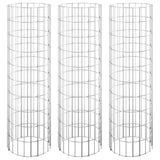 Vidaxl Gabion Planters 3. runde hævet Ø30x100 cm stål