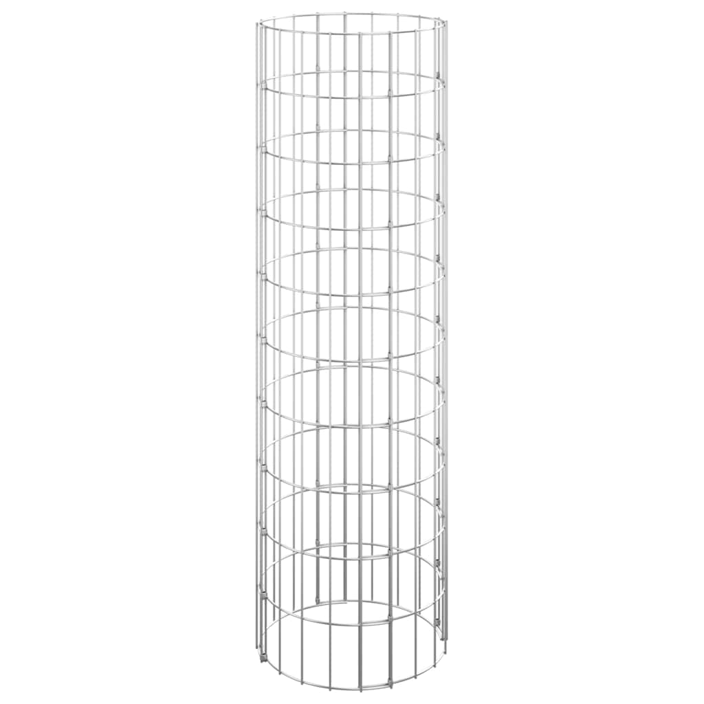 Vidaxl Gabion Planters 3. runde hævet Ø30x100 cm stål