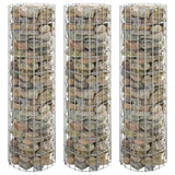 Vidaxl Gabion Planters 3. runde hævet Ø30x100 cm stål