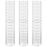 Vidaxl Gabion Planters 3. runde hævet Ø30x150 cm stål