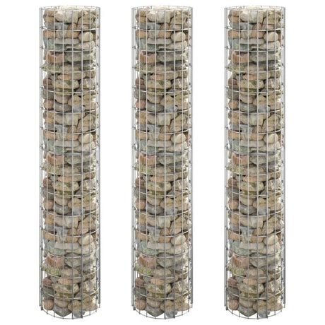Vidaxl Gabion Planters 3. runde hævet Ø30x150 cm stål